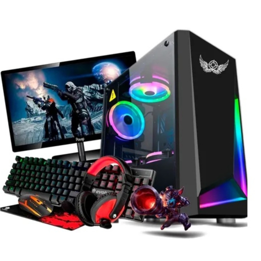 computador cpu pc gamer completo barato 8g ssd128gb + hd500g wifi roda programas e jogos atuais