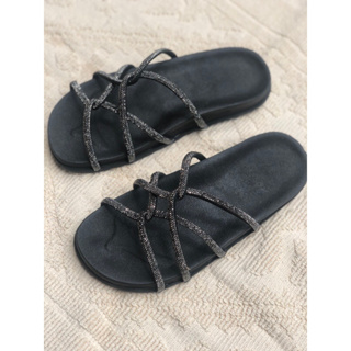 Sandália Papete Birken Rasteirinha Feminina Chinelo Strass Confortável SUPER LEVE