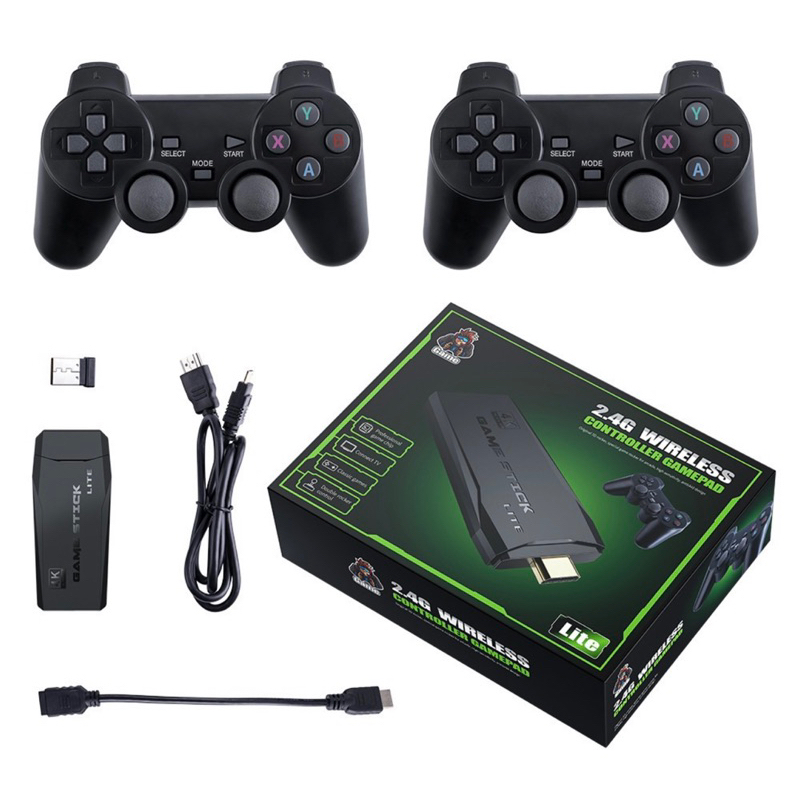 GAME BOX STICK 4K 2 CONTROLES SEM FIO | Shopee Brasil