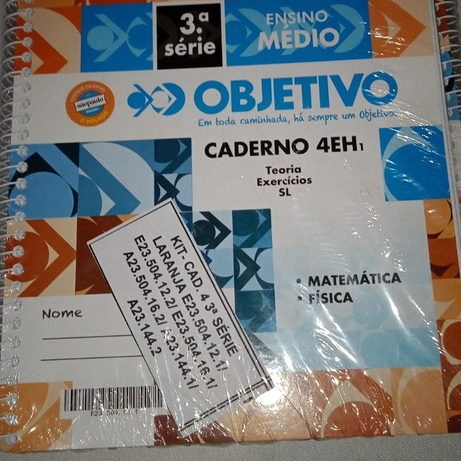 Kit 6 Apostilas OBJETIVO 3 Ano Ensino Médio NOVO LACRADO P Auxilio Dos ...