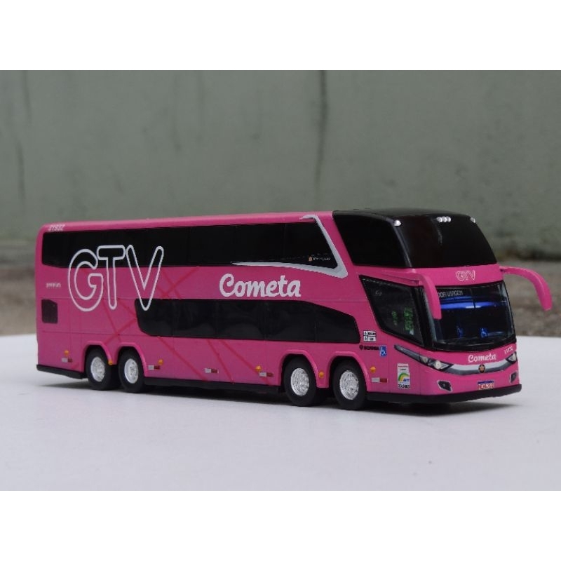 Ônibus em Miniatura G7 Double Deck Dd Pintura Rosa