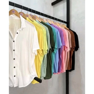 Camisa max blusão collor unissex saída de praia verão casual lisa leve camisa botões estilosa e despojada moda tendência 2024