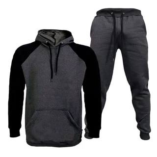 Conjunto Moletom Raglan Blusa de Frio + Calça de Abrigo Lançamento