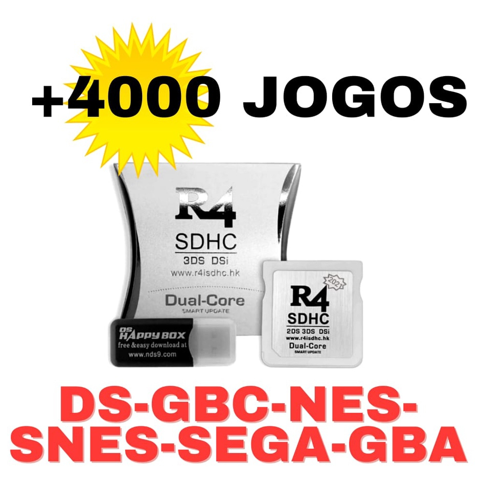 R4 2023 HK Carte mémoire SDHC Dual Core pour NDS DS DSI 2DS 3DS