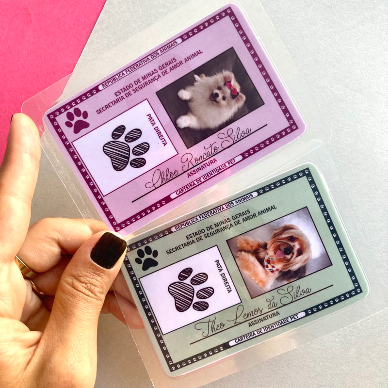 Documento Rg Pet Identidade Pet Cachorro Gato Estimação - Impresso e ...