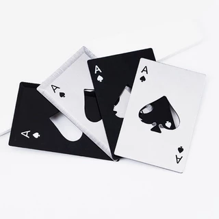 Abridor Garrafa Em Formato Carta Inox Espada Baralho Poker