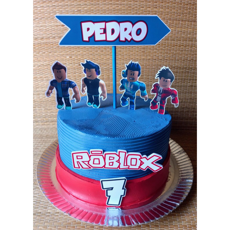 Topo De Bolo Roblox Personalizado Shopee Brasil