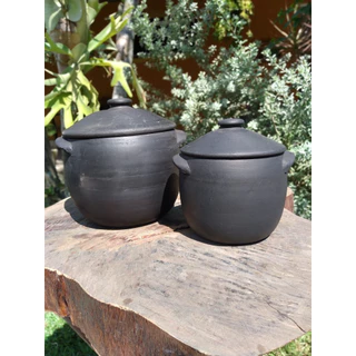 Kit caldeirão de barro 4 e 3 LITROS/ Panela de Barro Alta/ caldeirão de barro capixaba