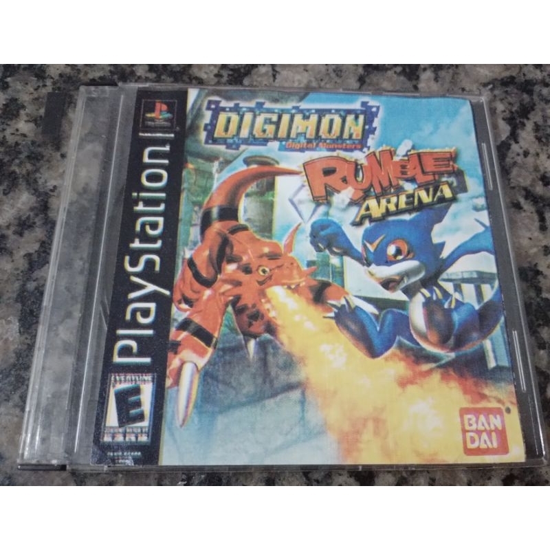 Jogo Do Playstation 1 Ps1 " Digimon Rumble Arena " Mídia Física Prata Prensada De Época