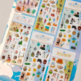 Cartela de adesivos “Korean Style”