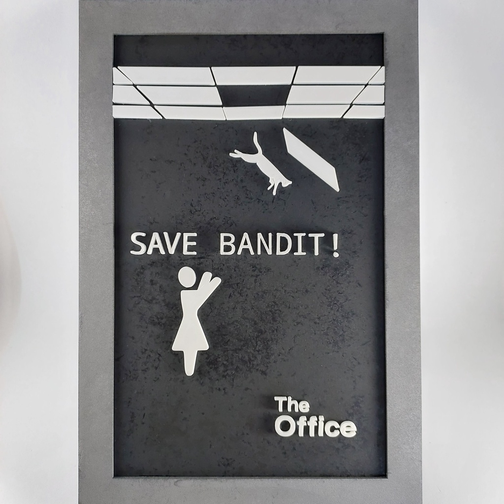 Quadro alto relevo série The Office - Save Bandit