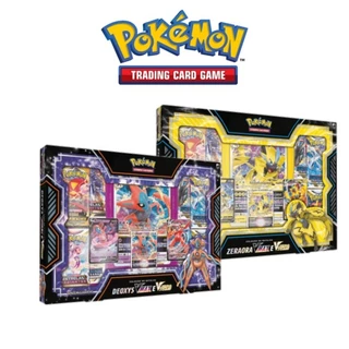 BOX POKÉMON COLEÇÃO DE BATALHA ZERAORA VMAX E V-ASTRO OU DEOXYS VMAX E V-ASTRO