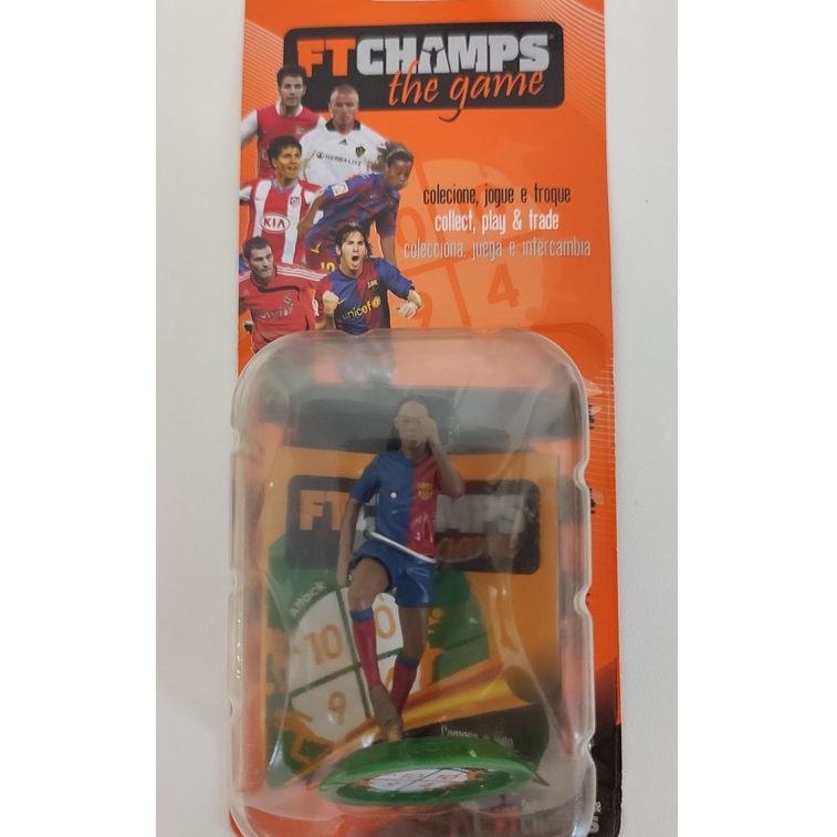 Boneco Raro FT Champs Ronaldinho Gaúcho, Messi Barcelona 2006