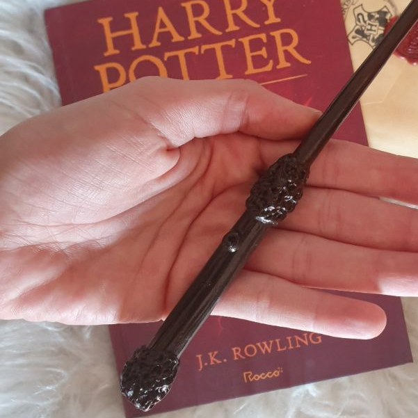 Varinha Magica 33cm Patrono Hermione Som E Luz Harry Potter