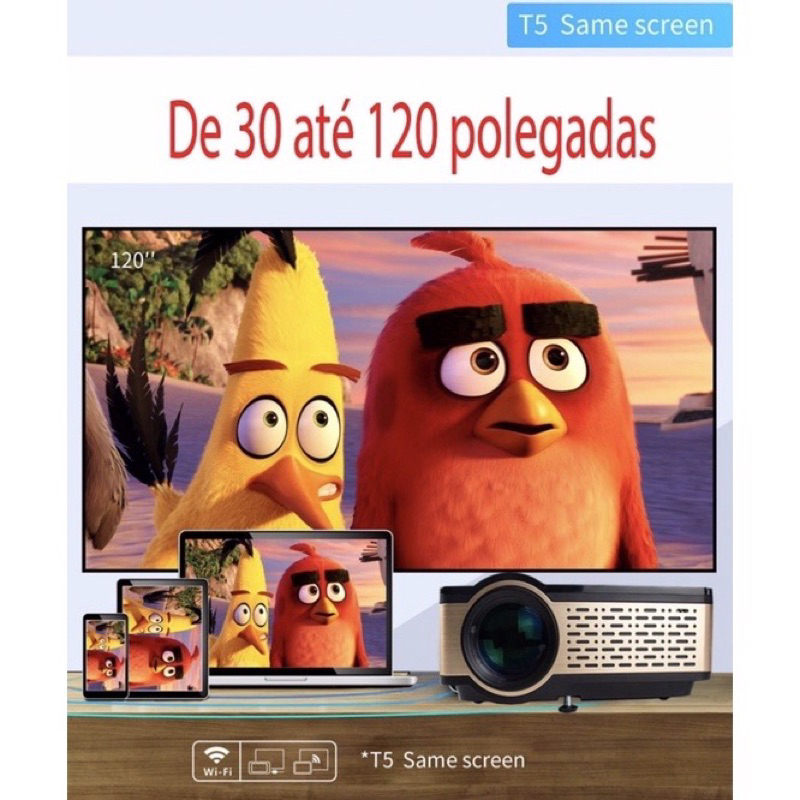 Projetor Android Tv Com Wifi Bluetooth 120 Polegadas | Shopee Brasil