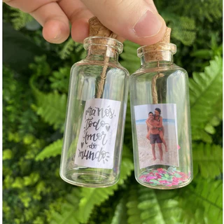 Potinhos de Vidro com Foto | Presente Criativo e Personalizado | Namoro