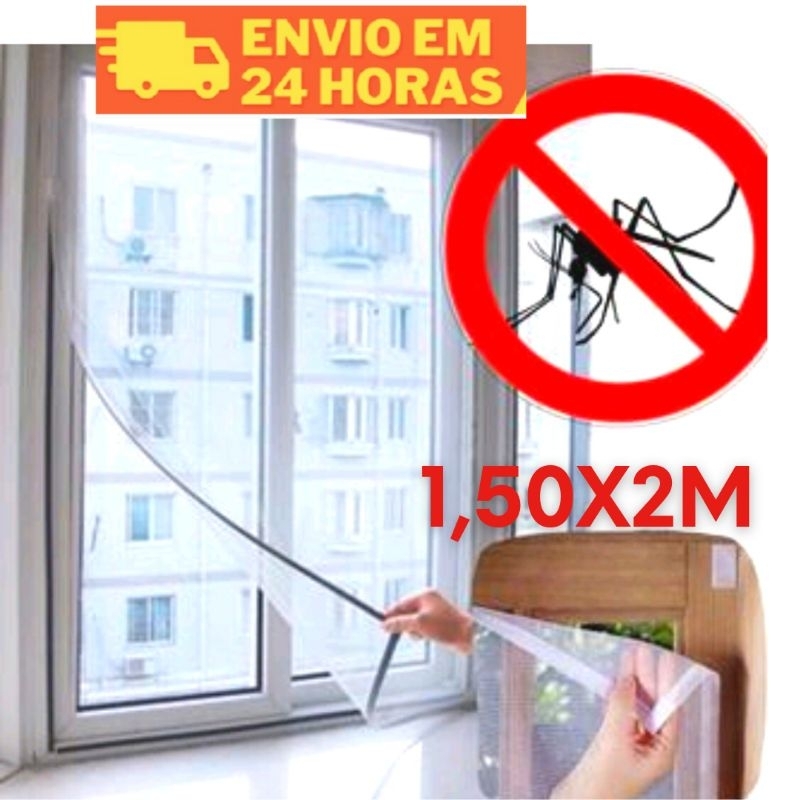 Tela Mosquiteiro Para Janela Com Velcro Anti Inseto Mosquito Janela Com Autocolante Pernilongo