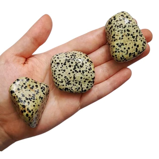 Jaspe Dalmata Pedra Natural Rolada Cristal