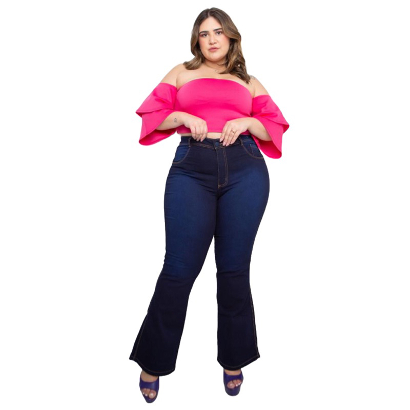 Calça boca de discount sino plus size