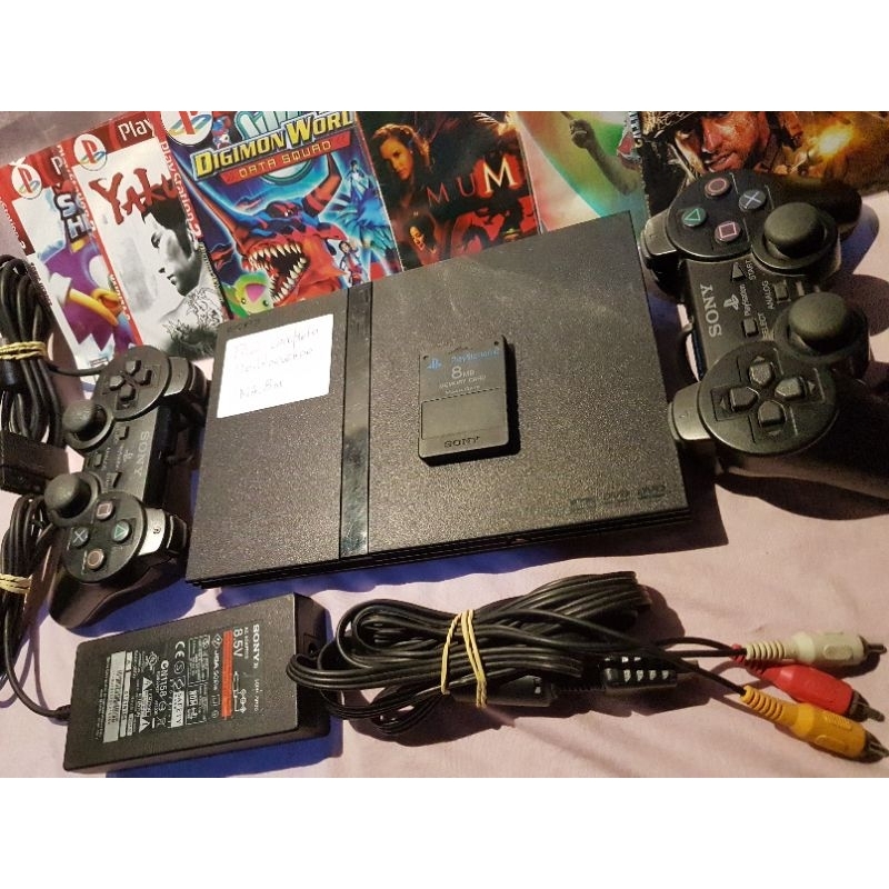 Ps2 Playstation 2 completo e desbloqueado. Dois controles, fonte, cabos, memory card e jogos. Diversão garantida!