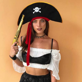 Fantasia de pirata feminina, conjunto de jogo de fantasia de pirata  medieval ocidental feminina, fantasia de Halloween feminina (Color : Red,  Size : M)
