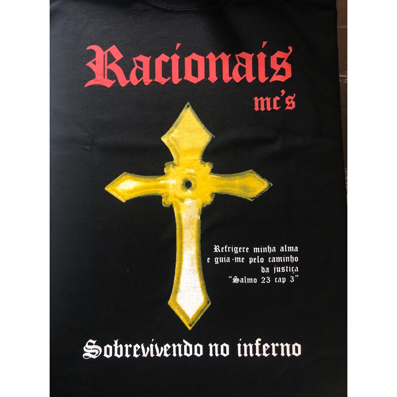 Camiseta Racionais MC’s Sobrevivendo no Inferno | Shopee Brasil