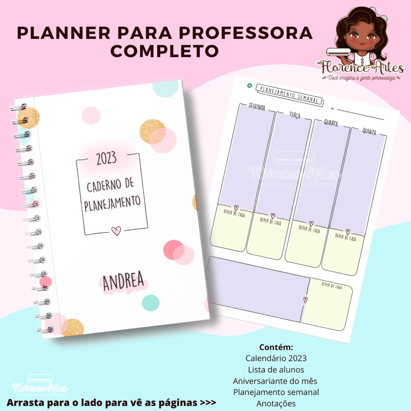 PLANNER PERSONALIZADO PLANNER PARA ORGANIZAÇÃO | Shopee Brasil