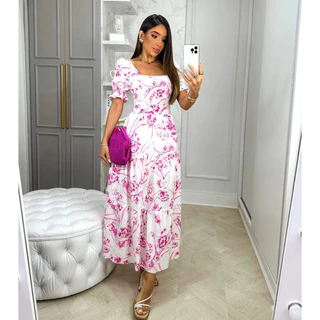 vestido feminino longo longuete três marias florido estampado tricoline moda evangelica