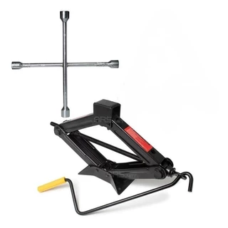 kit estepe de carro Macaco sanfona 1.5 Ton Chave de roda estrela 4 bocas em Oferta na Shopee