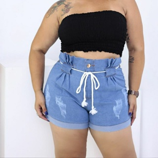 Roupas Femininas Short Jeans Plus Size Com Lycra 46 // 54