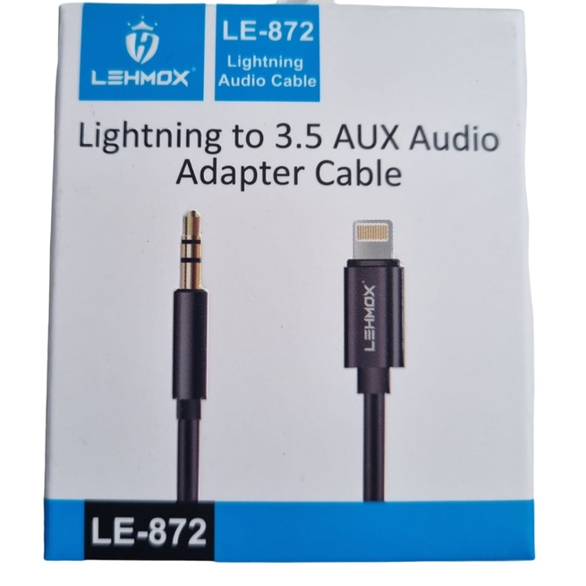 Cabo Auxiliar P2 Áudio 3.5mm Para iPhone Lightning X Xr Xs 11 12 13 Pro Max LE-872
