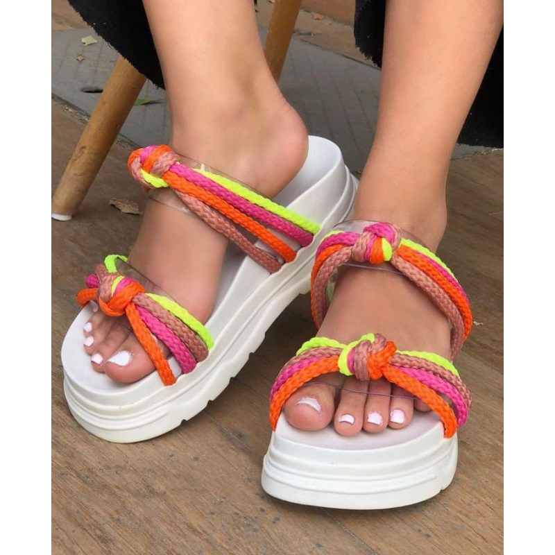 Papete Feminina Artesanal Tratorada em Corda Colorida | Shopee Brasil
