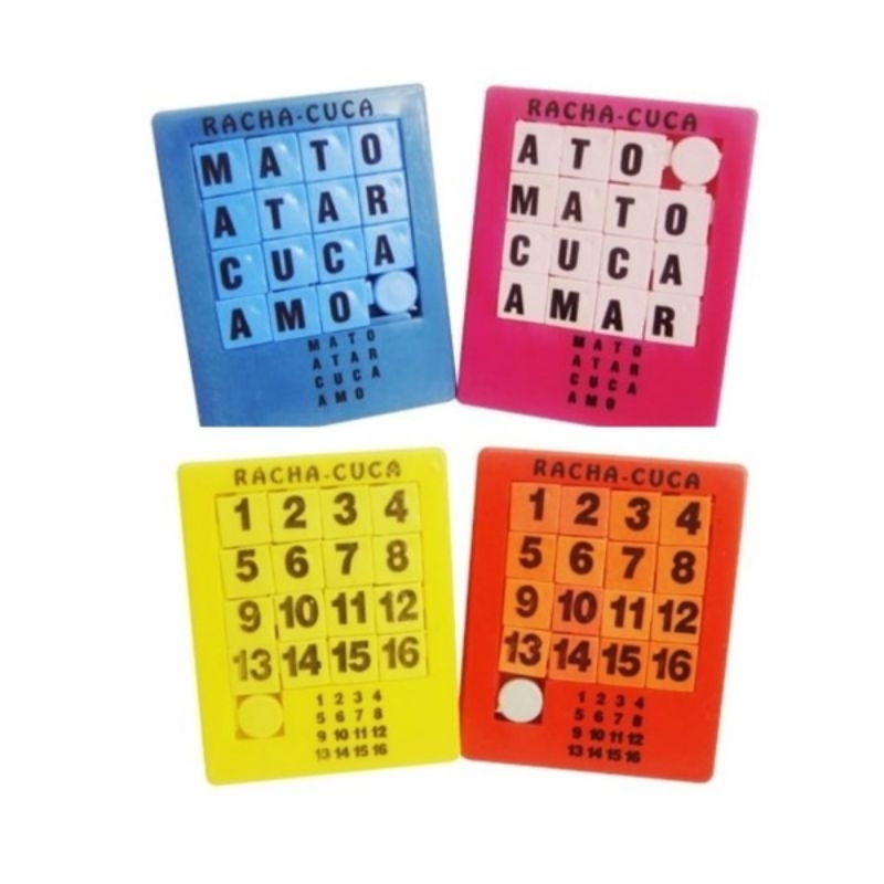 Kit 10Uni - Jogo Retrô Racha Cuca Letras E Números | Shopee Brasil