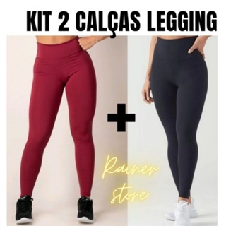 Kit 2 Calças Leggings Plus Size Super Power Suplex G1 Ao G3 - Blanco Store  - Calça Legging - Magazine Luiza