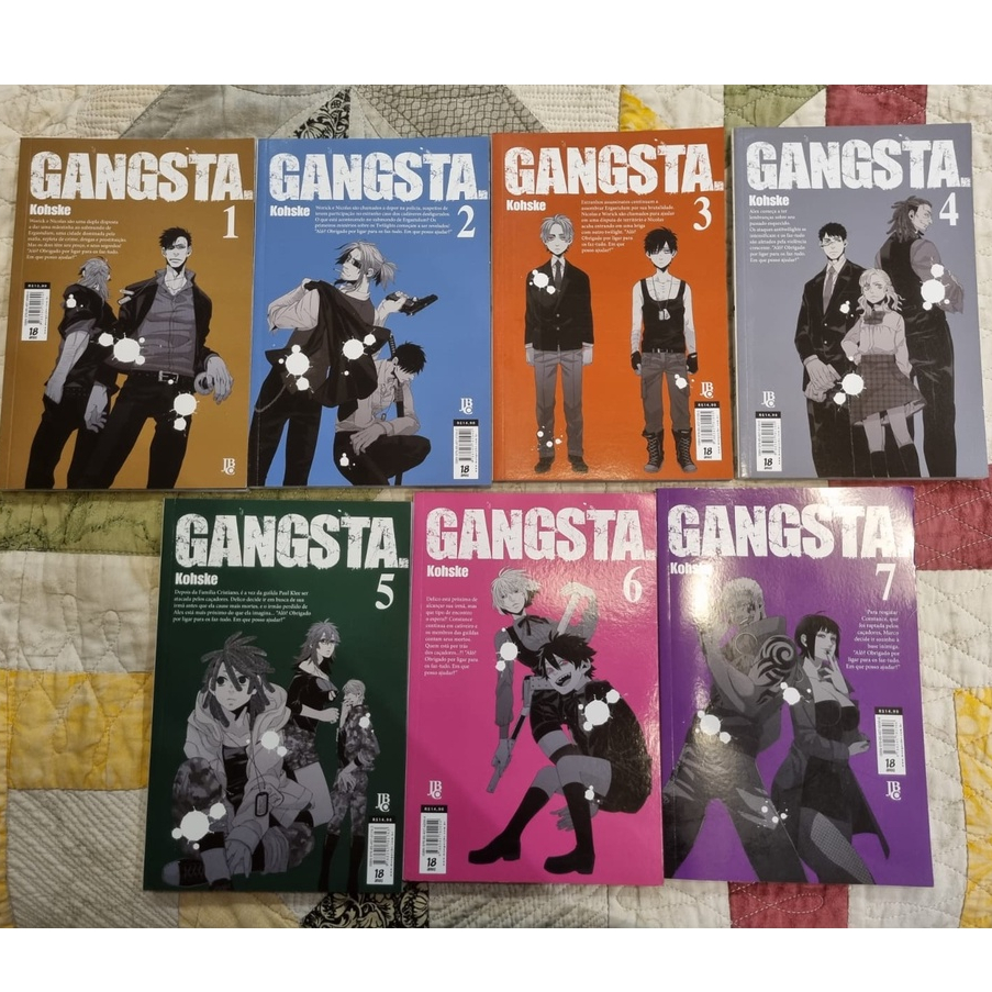 Mangá Gangsta volumes 3, 4, 5, avulso desapego
