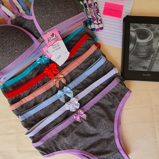 Kit com 2 Conjunto Menina Moça Microfibra Alça regulável Linha de luxo