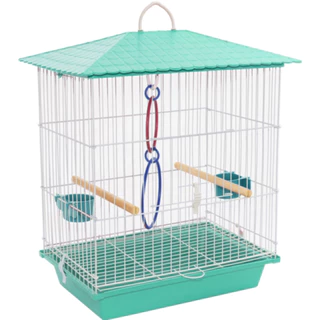 Gaiola para calopsita MAIS ACESSORIO UM JOGO DE ARGOLA COLORIDA mansa teto plástico na cor Verde Tiffany OpçãoPet