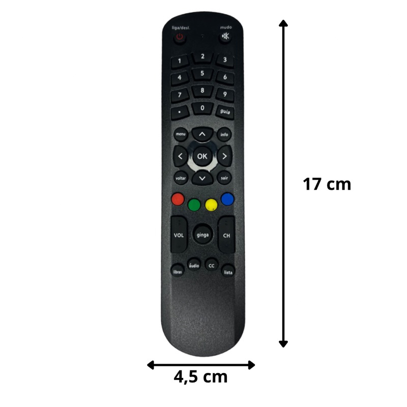 Controle Remoto Conversor Digital ZTE ZXV10 B71OI-A35 - 9171