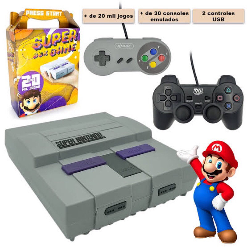 Vídeo Game Retro Box com 20 Mil Jogos + 1 Controle