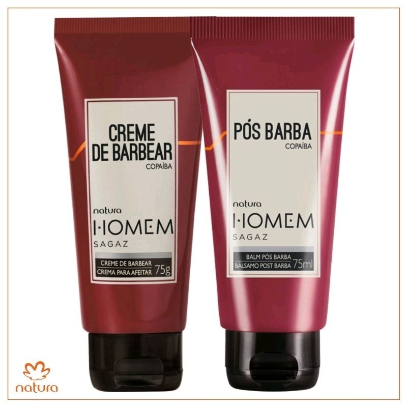 Kit Creme de Barbear 75g + Pós Barba Natura 75ml | Shopee Brasil