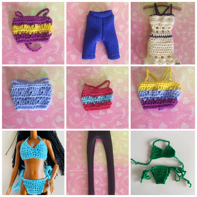 Kit roupa para Barbie em crochê em Promoção na Shopee Brasil 2023