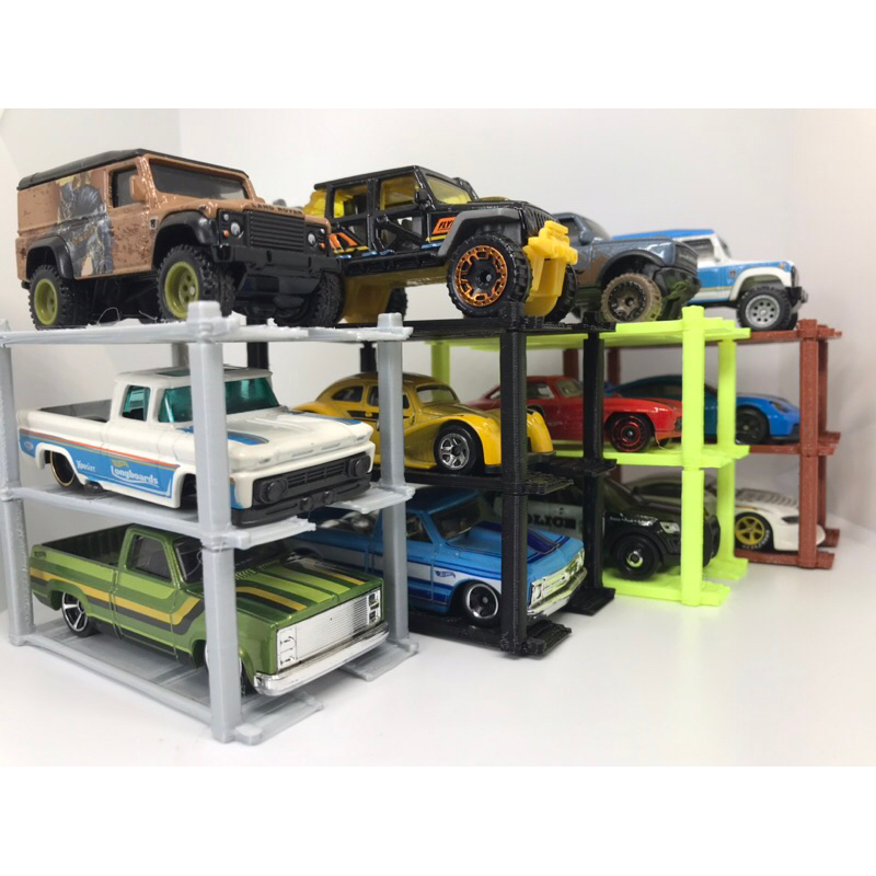 Ruote in resina 3D 1/64 a 9 e + razze per Hot Wheels/scatola