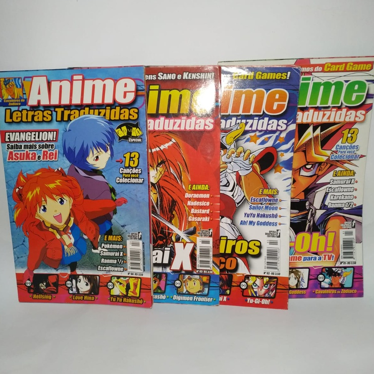 Revista Comix - Anime Letras Traduzidas Unidade / Lote mangá Dragon Ball  Naruto Yu Gi Oh clamp Evangelion Inu Yasha Seiya