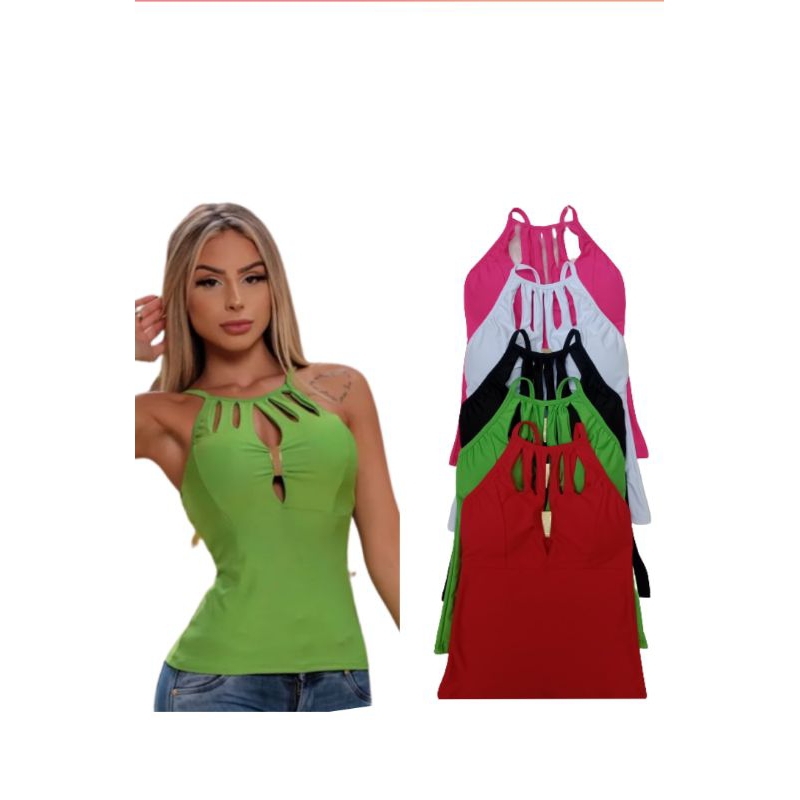 kit 10 regatinhas blusas femininas alcinha cores e Modelos
