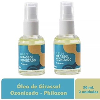 Óleo de girassol ozonizado PHILOZON 30 ML 2 UNIDADES cicatrizante, hidratante, celulite, manchas, uso pet