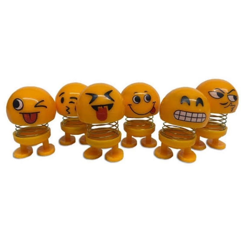 Boneco Emoji Enfeite Painel Careta Carros Mola Meme