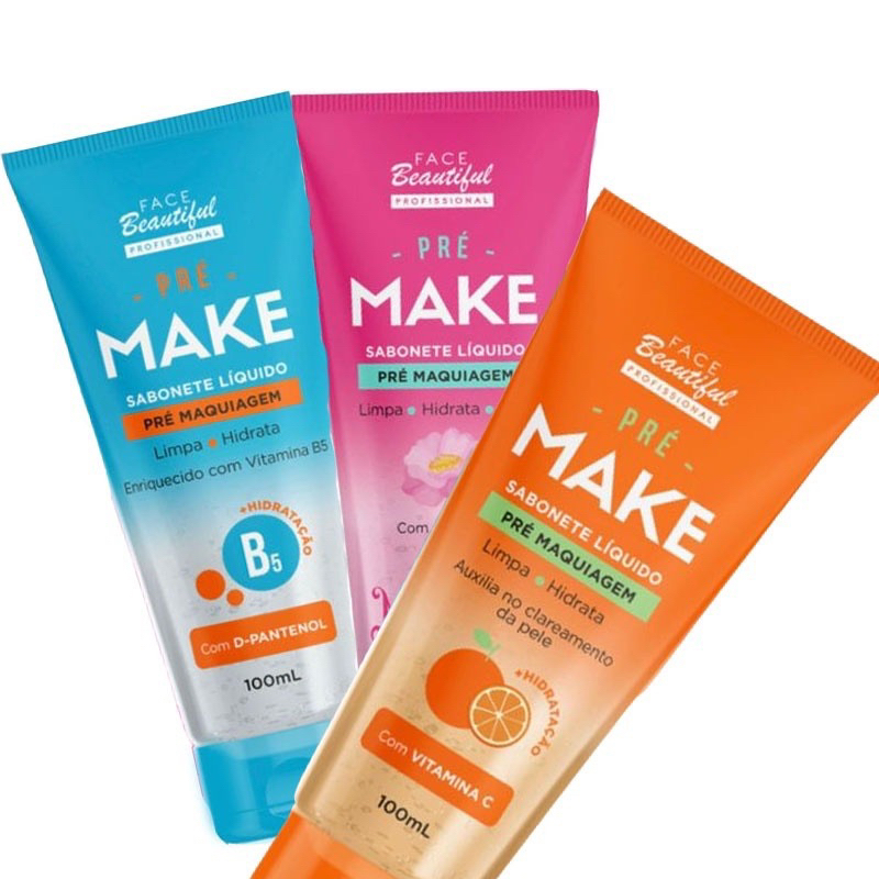 Sabonete Líquido Pré make Face Beautiful | Shopee Brasil