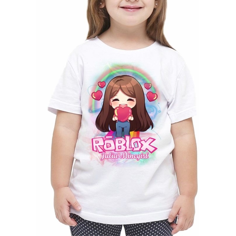 Camiseta Julia Minegirl Infantil Mineblox Roblox