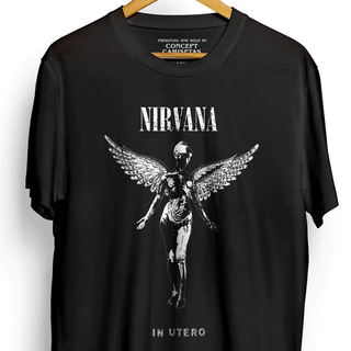 Camiseta Nirvana In Utero Unissex Camisa Rock Algodão Premium