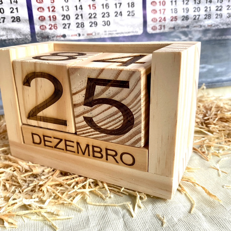 CALENDÁRIO ESCRITA A LASER Shopee Brasil
